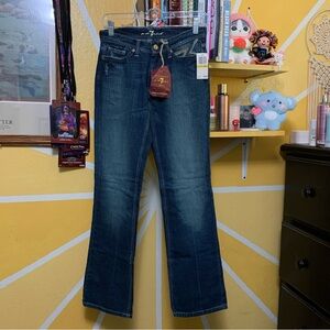 NWT 7 for all Mankind Flynt Bootcut Jeans Sequin Pockets Women's Size 27